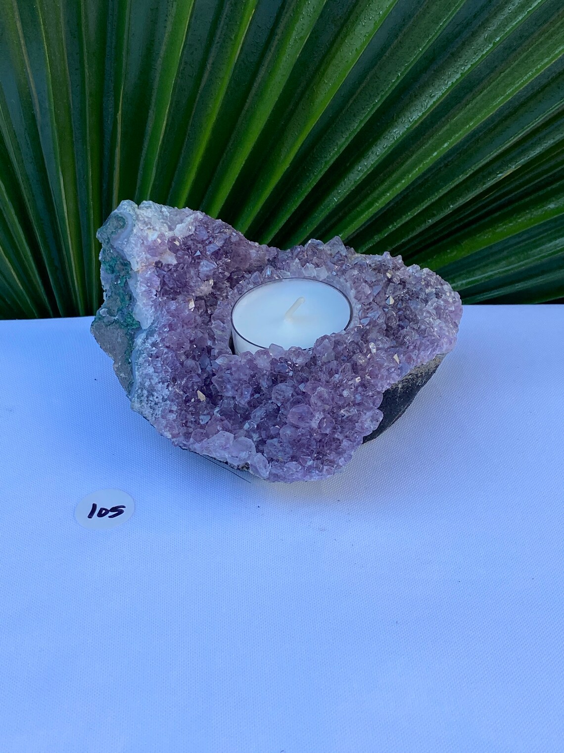 Purple Amethyst Natural Candle Holder Grade AA Etsy UK
