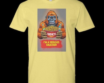 Camiseta Gorilla Snack Attack • Atrevido y divertido estampado de comida para amantes de los snacks
