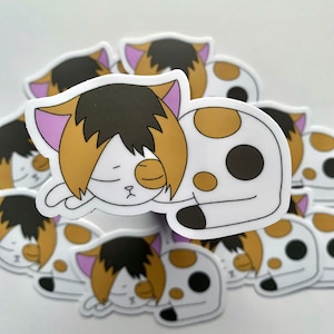 Volleyball Sleepy Cat Sticker