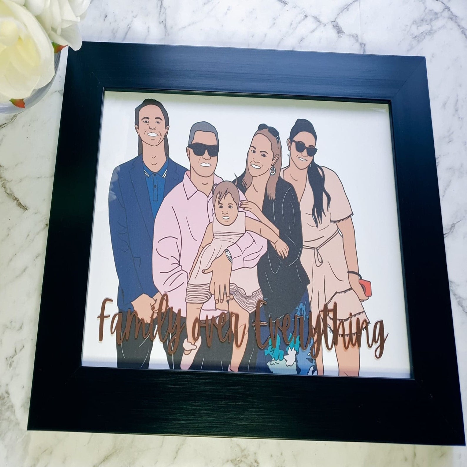 Custom Portrait Framed Art Cartoon Images Digital Etsy