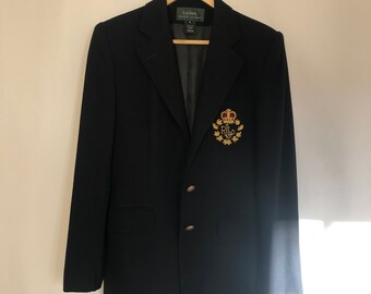 ralph lauren ladies navy blazer