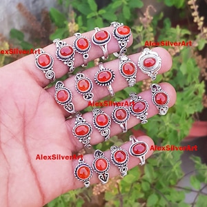 Carnelian women Rings, Carnelian Crystal Handmade Rings For Women, Wholesale Ring For Bulk Sale Jewelry