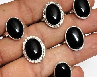 Black Onyx ring, Gemstone rings, Ethnic Handmade Rings Jewelry, wholesale lot, ring for women, gift for girls