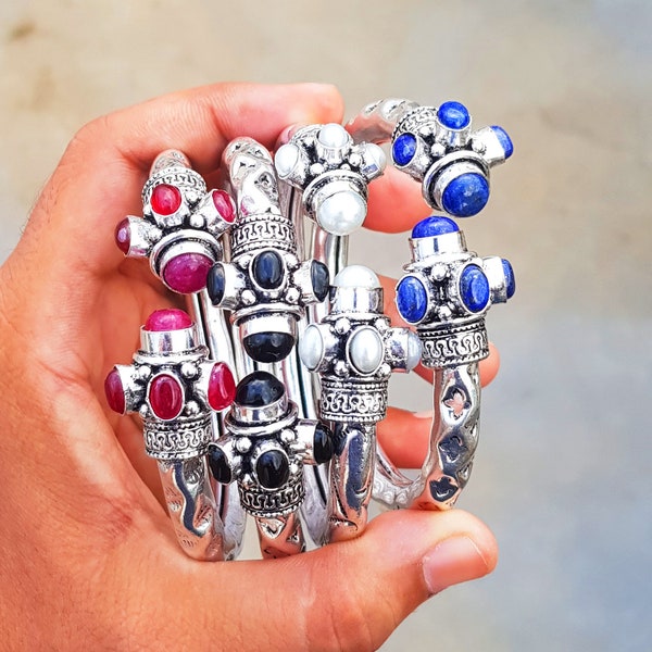 Adjustable Bangle Bracelet, Assorted Crystal Handmade Bangle, Gemstone Cuff Bangle Bracelet For Women Jewelry, Wholesale Lot