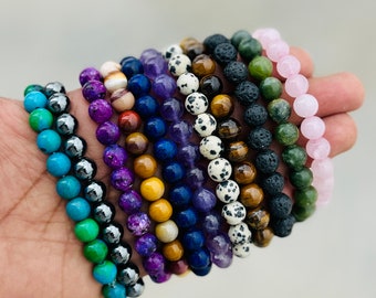 Bracelets perles rondes cristal multicolore 10 mm bracelets réglables pour femme gros lot bracelet manchette pour cadeau