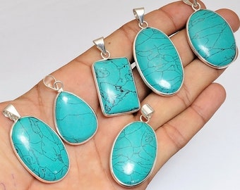 Turquoise Gemstone Handmade Pendants Jewelry