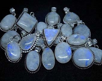 Rainbow Moonstone Pendant, Moonstone Crystal Handmade Pendant Necklace Jewelry, Chunky Pendant Necklace For Women, wholesale Pendant