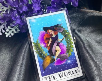 The World Tarot Card Acrylic Charm