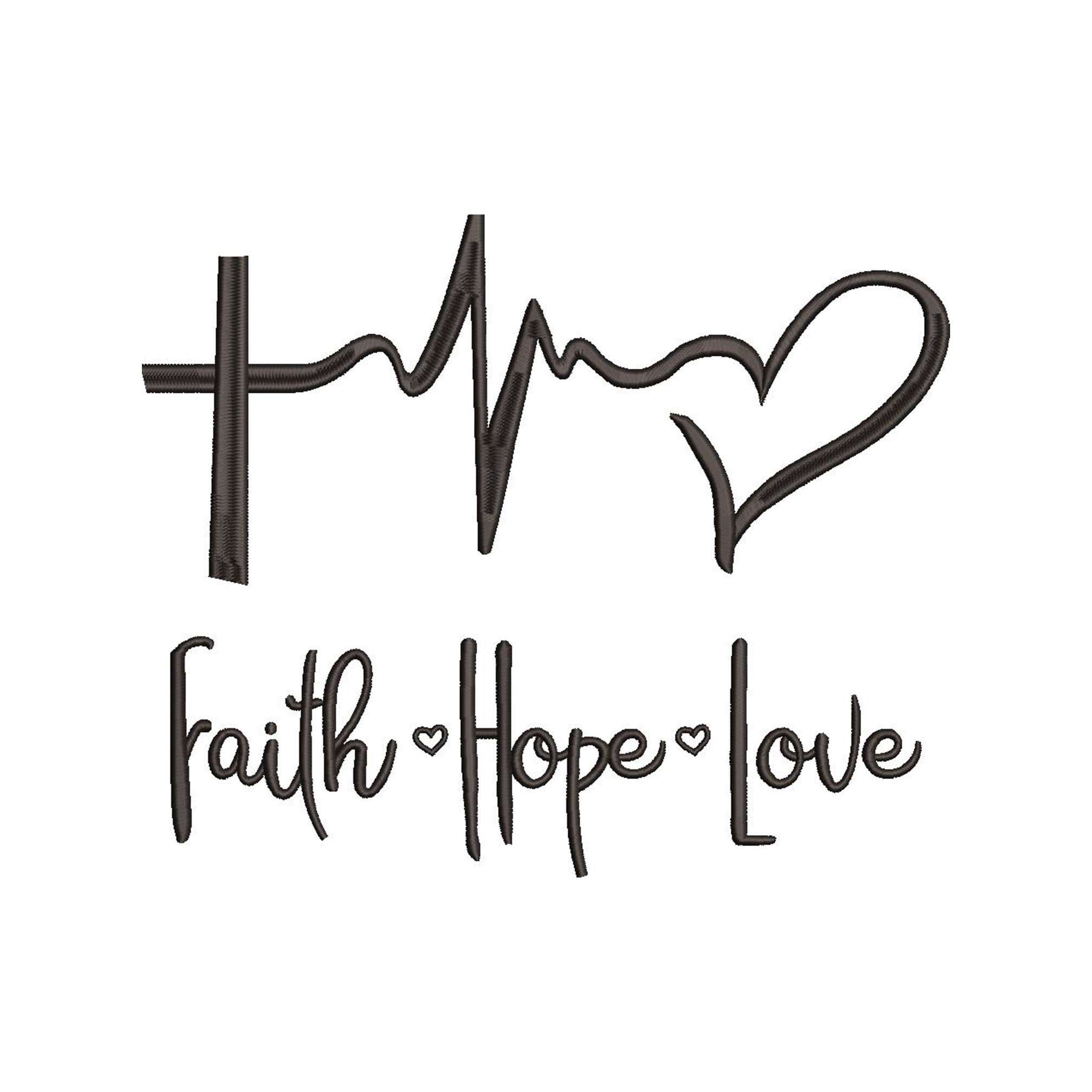 Glaube Hoffnung Liebe Stickdatei Etsy