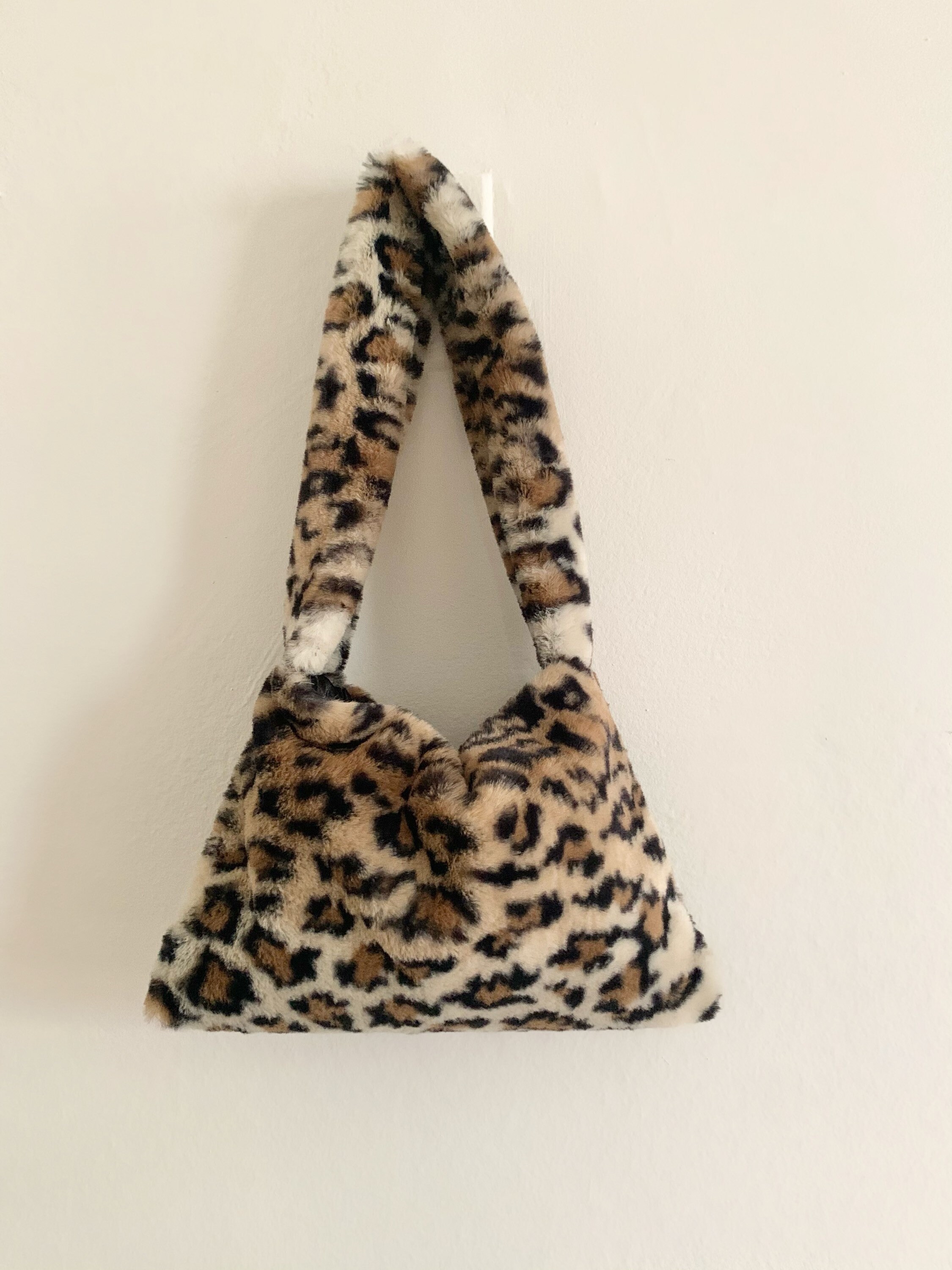 fluffy cheetah bag