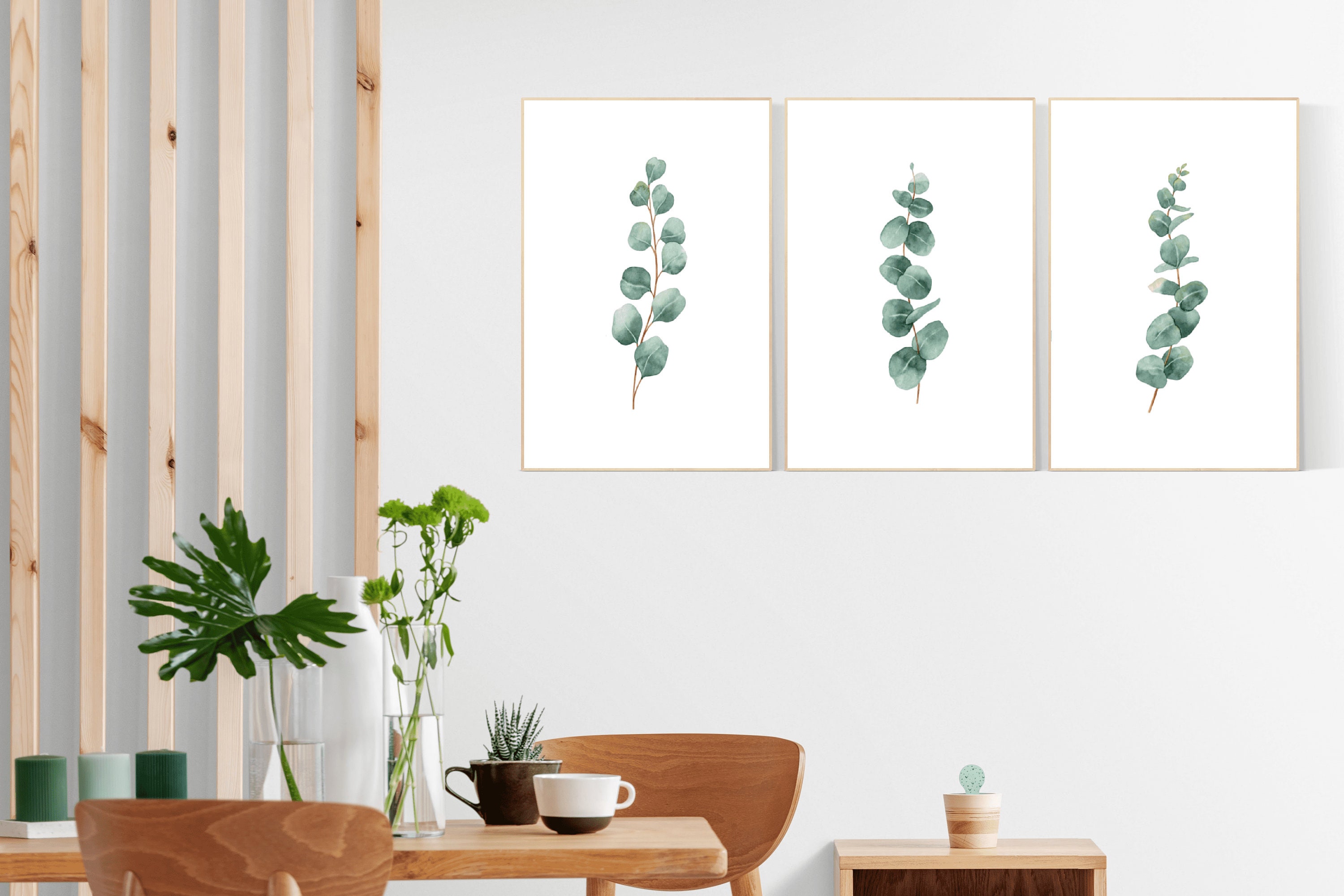 Botanical Wall Art Set of 3 Prints Bedroom Wall Decor Etsy