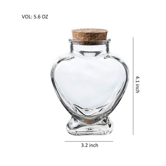 5oz. Glass Heart-shaped Jars. You May Purchase Empty, or With