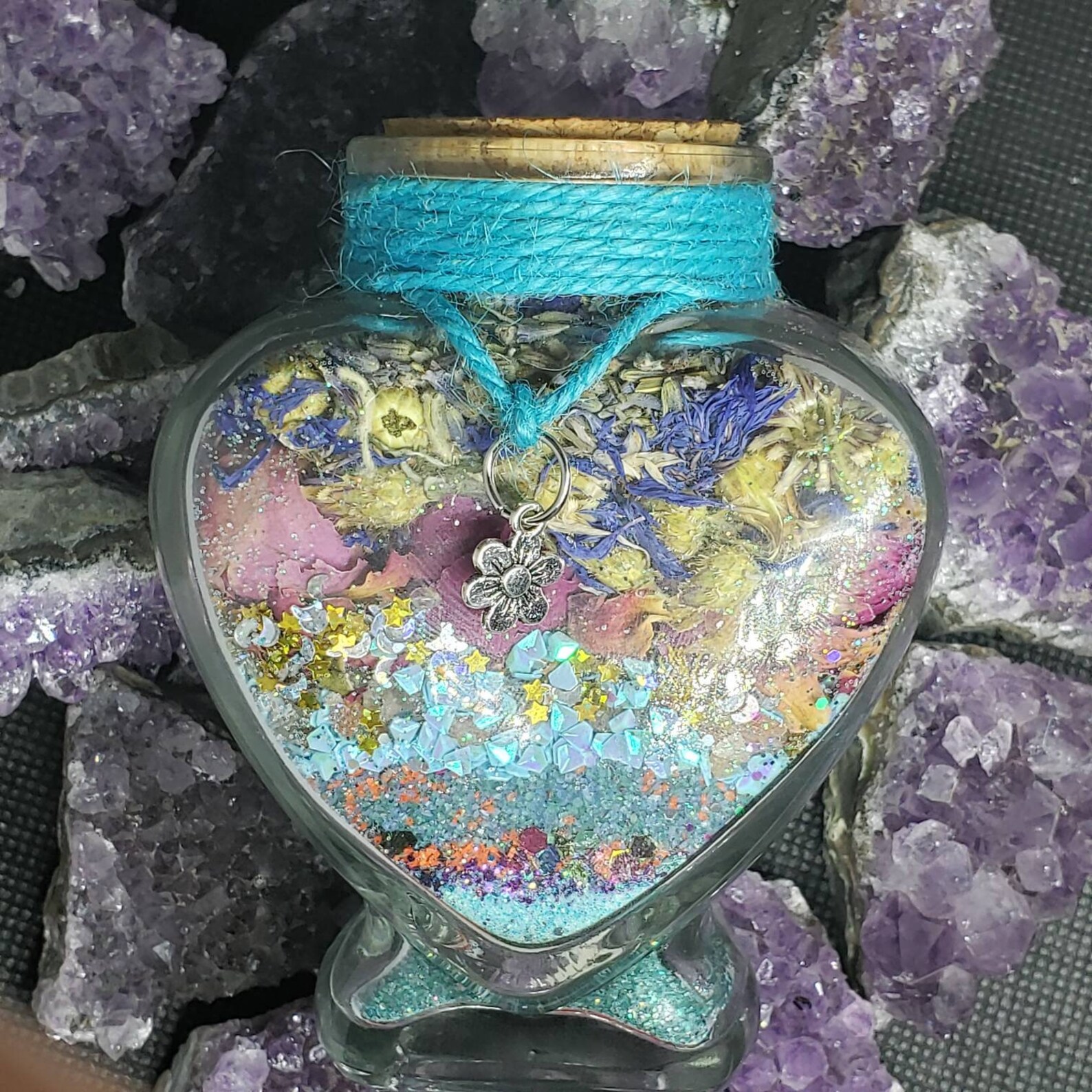 5oz. Glass Heartshaped Jars. You May Purchase Empty or With Etsy