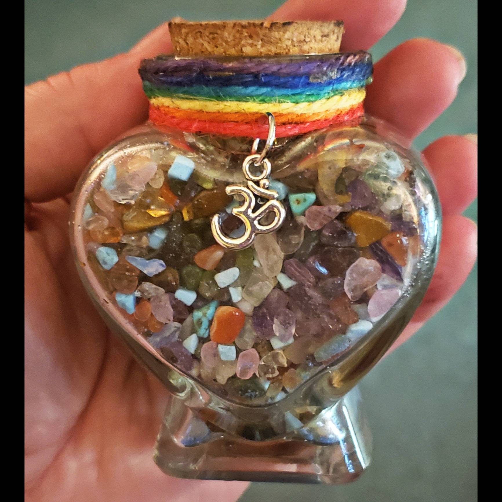 5oz. glass heartshaped jars. You may purchase empty or with Etsy