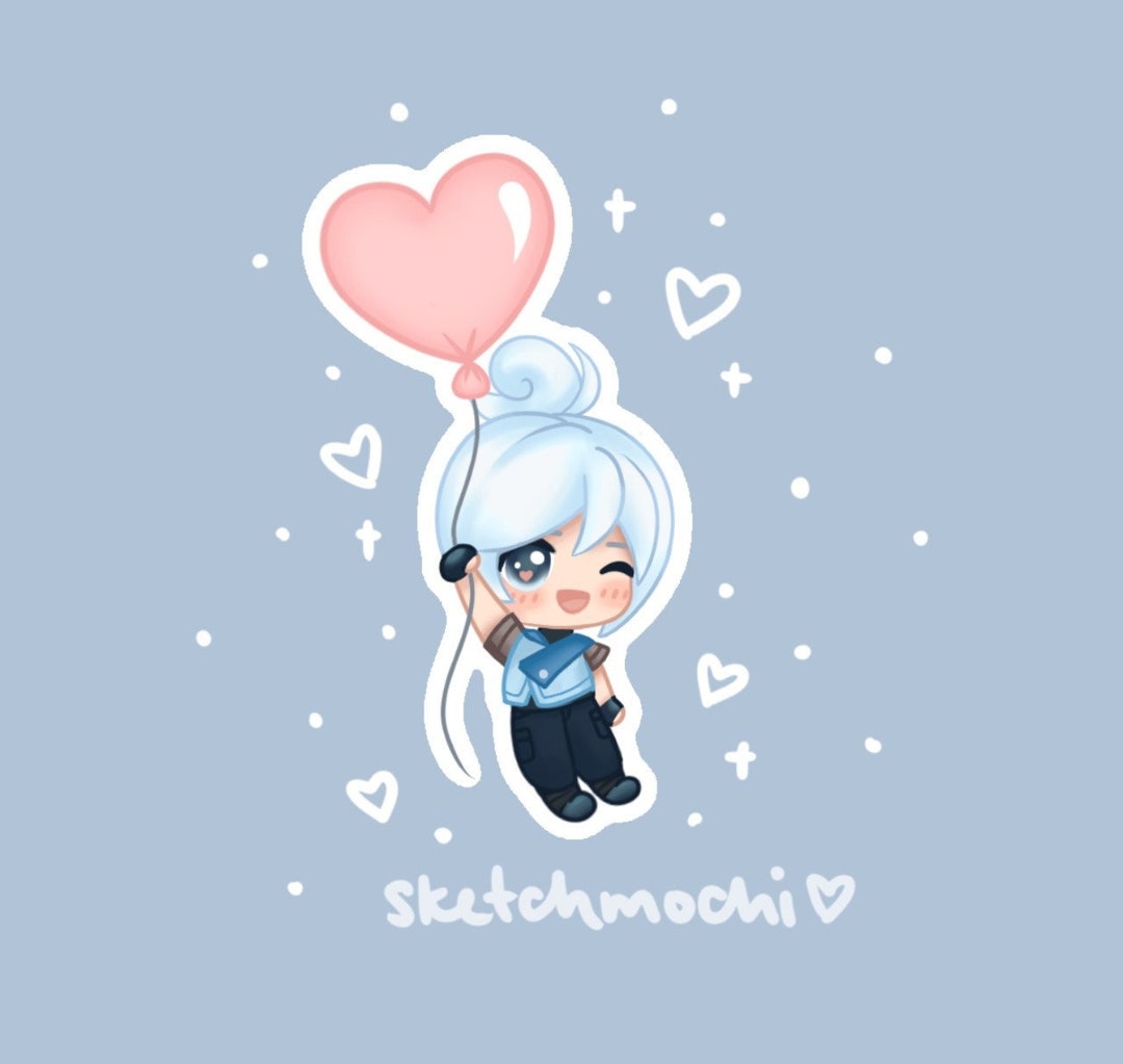Jett Valorant Valentines Sticker / Valorant Chibi Vinyl - Etsy