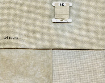 32 count - Light Beige Grey - 18"x27", Belfast Linen Zweigart, Hand Dyed Cross Stitch Fabric