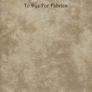 Puede incluir: Tela color beige con textura y texto "Old Parchment 14 ct Aida Zweigart" y "To Dye For Fabrics". La tela presenta un aspecto moteado, sugiriendo un estilo vintage, ideal para proyectos de teñido y manualidades.