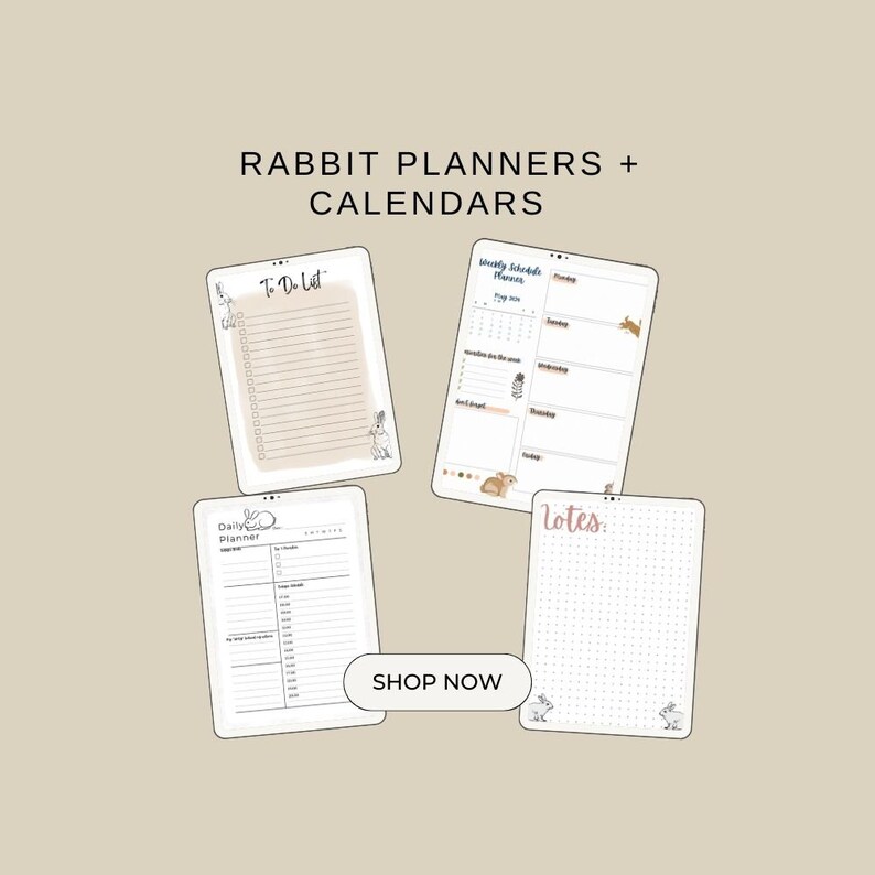20232024 Rabbit Planner / Rabbit Calendar / Printable / Etsy