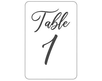 Vinyl Decal Table Numbers