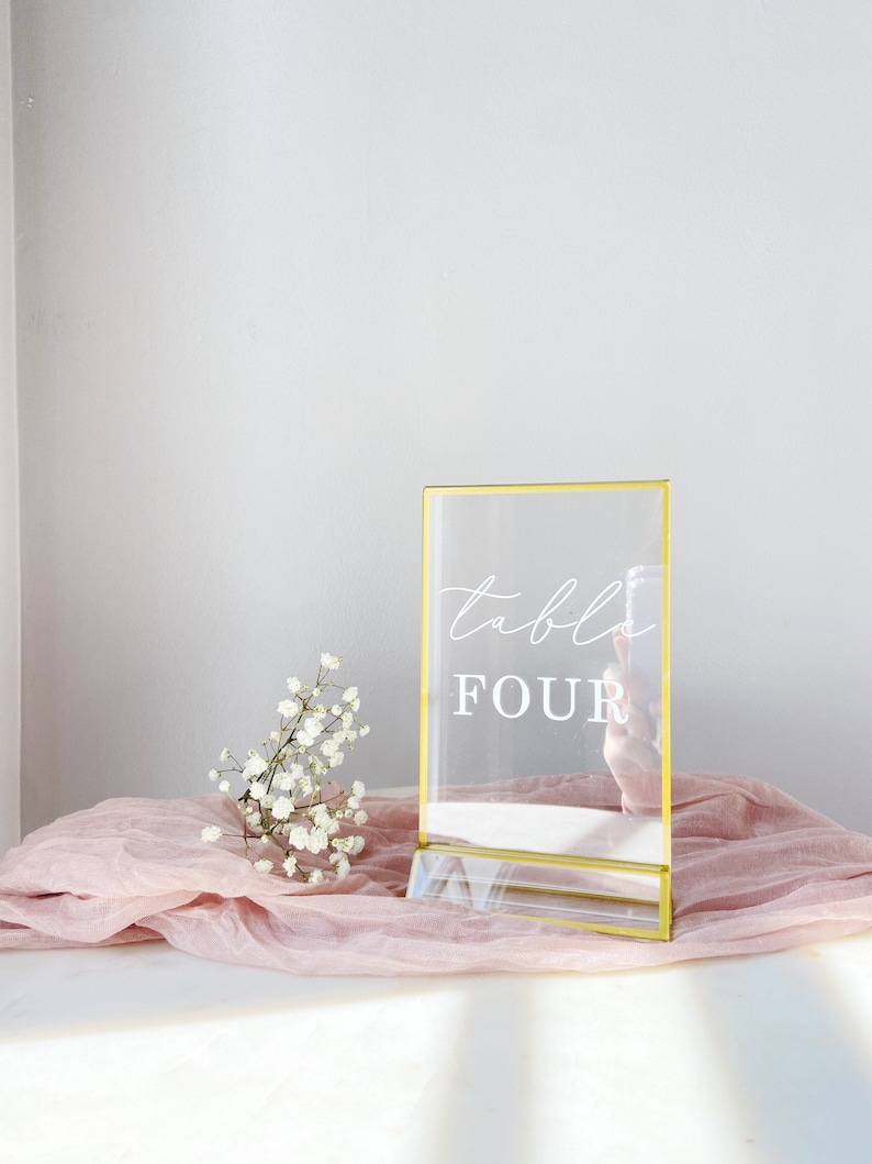 Gold Frame Table Numbers // Wedding Table Numbers Table Etsy