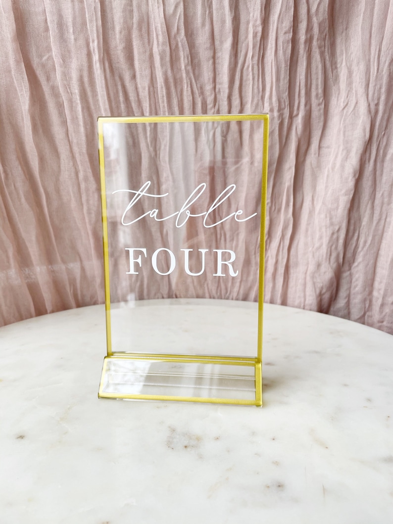 Gold Frame Table Numbers // Wedding Table Numbers Table Etsy