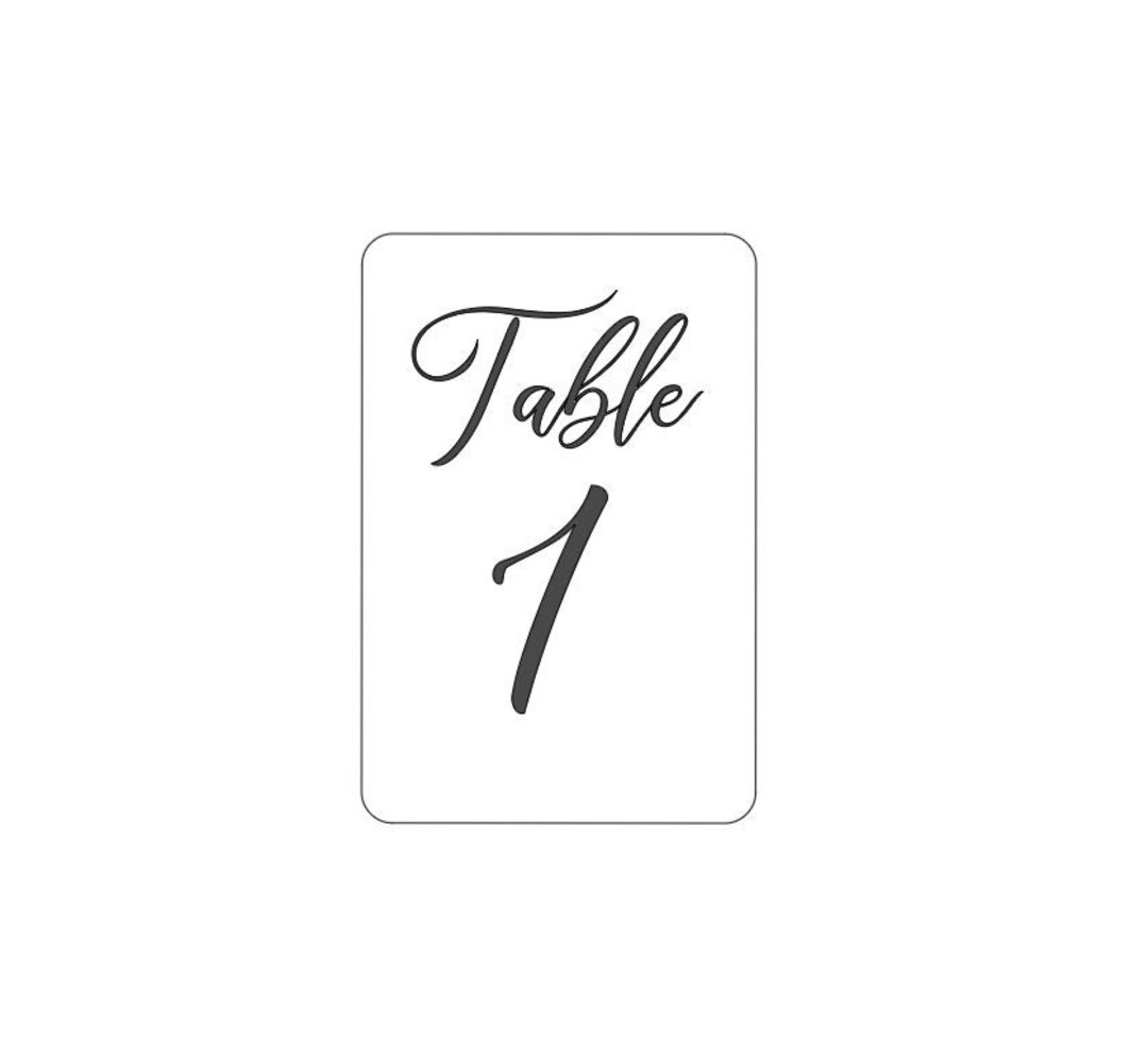 Vinyl Decal Table Numbers Etsy