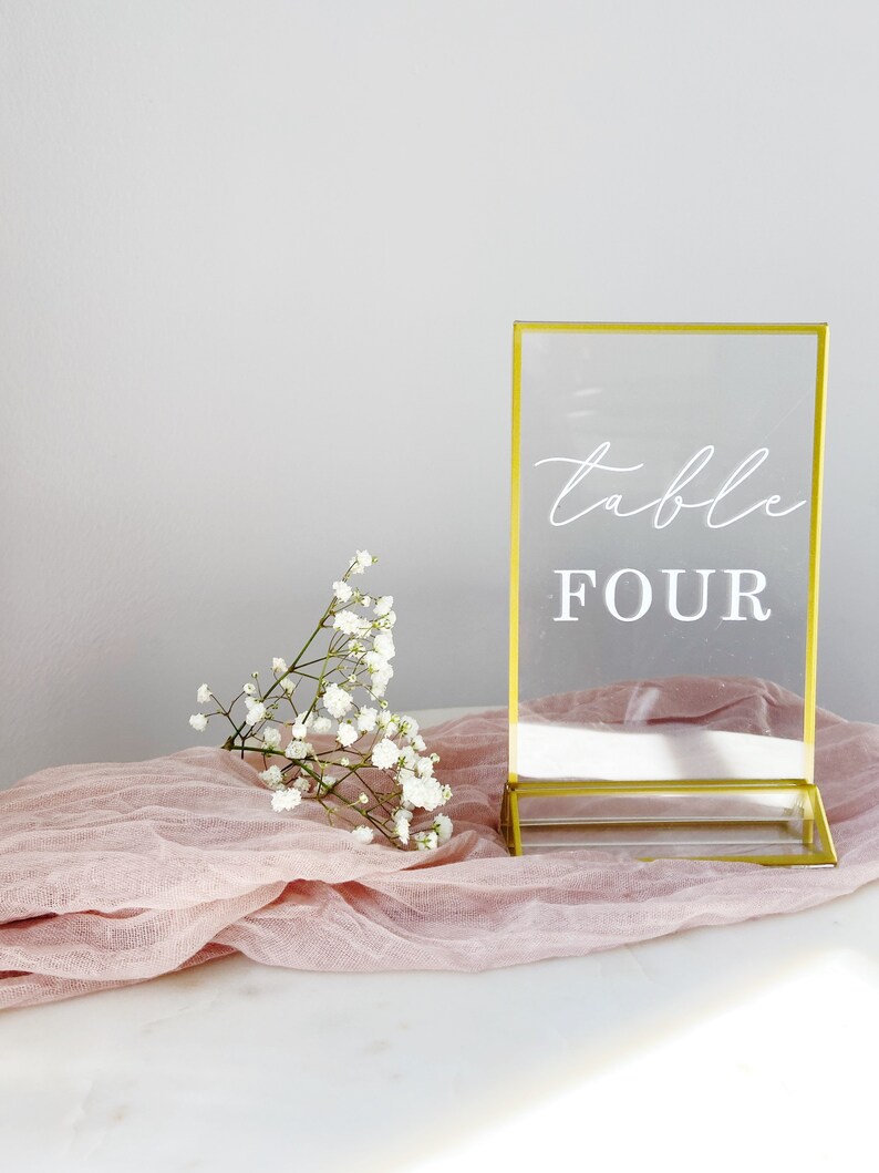 Gold Frame Table Numbers // Wedding Table Numbers Table Etsy