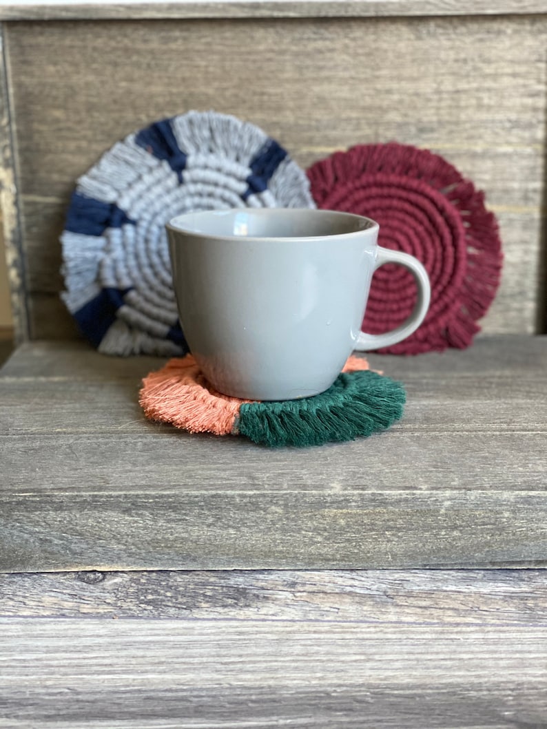 Geometric Macrame Coasters {set of 4}
