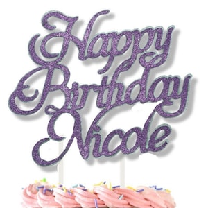 Happy Birthday Cake Topper | Custom Cake Topper | Personalized Cake Topper | Birthday Cake Decoration | Cake Topper For Birthday | Gifts