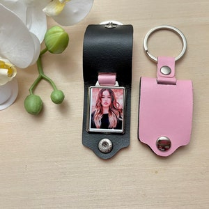 Leather Photo Keychain ,personalized Photo Keychain ,photo Keychain for ...