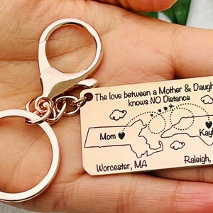 Fernen Geschenk für Freund, Freundin, beste Freundin, Bestie, benutzerdefiniertes Umzugsgeschenk, LDR Schlüsselanhänger für sie ihn, gibt andere Länder