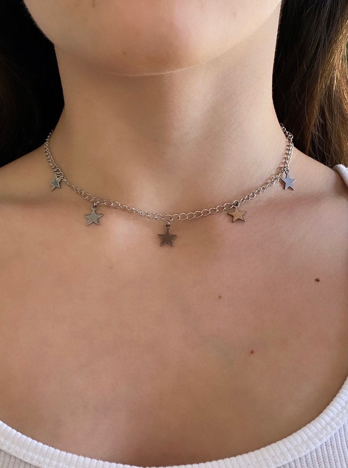 Starlet Oval Choker Necklace, Gold main image 1
