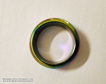 Rainbow Metallic Hematite Ring