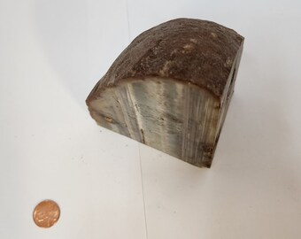 Banded striped Agate Cut Agate Bookend 4.5 x 3 x 2