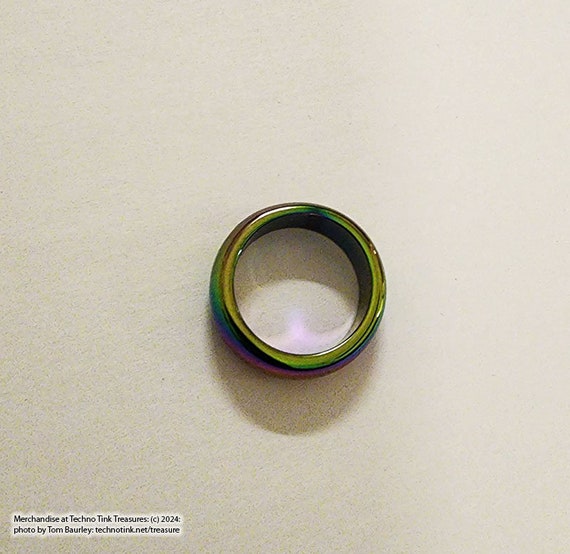 Rainbow Metallic Hematite Ring - image 3