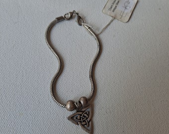 Celtic Triangle Bracelet - Silver