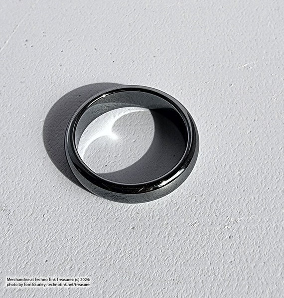 Silver Metallic Hematite Ring - image 2
