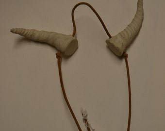 Unpainted Large sized twisted costume horns