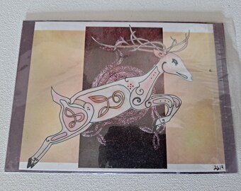 Karta artystyczna Leaping Deer autorstwa Jill Sattler