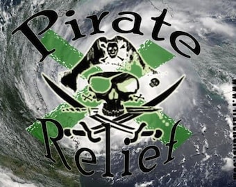 PIRATE RELIEF FLAG Sticker
