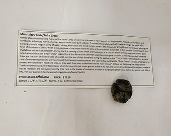 Staurolite Celtic cross - large approximately1.25x1x.5 inches (FC020)