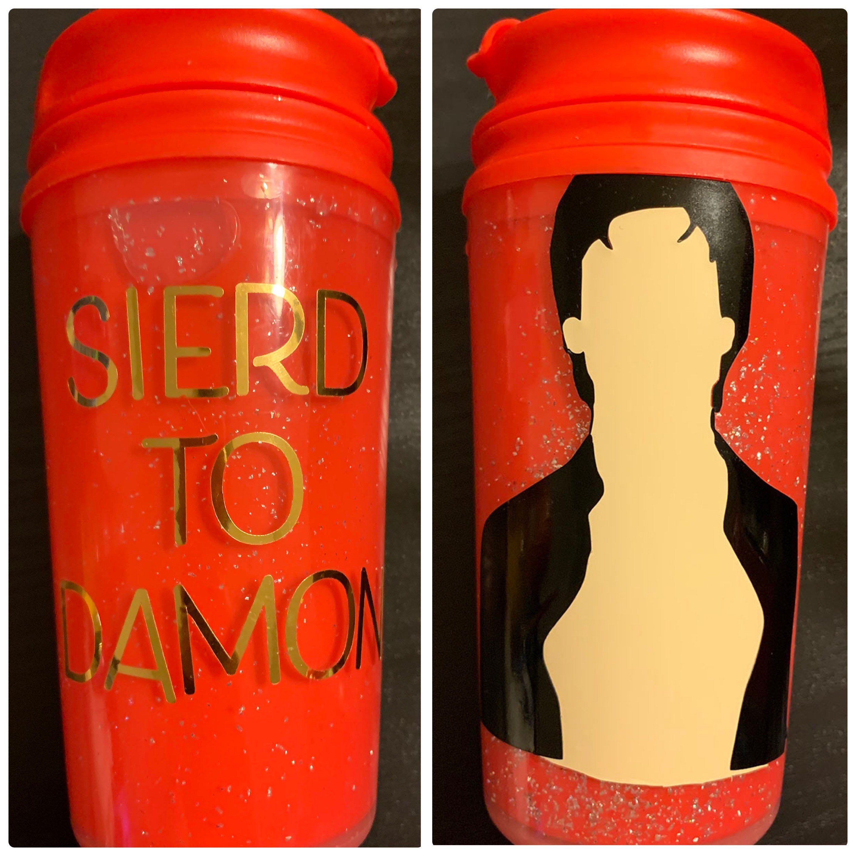 Damon Salvatore Vampire Diaries Glitter Glob Travel Mug Etsy