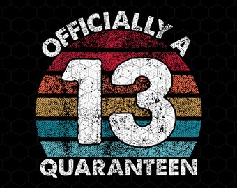 Download Free Teenager Officially 13 Birthday Png Sublimation Transfer Etsy PSD Mockup Template