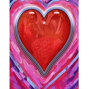 Heart 54 – Red Abstract Love Poster | Minimalist Romantic Printable | Digital Download Wall Art