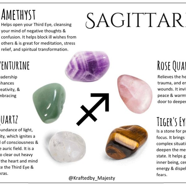 Sagittarius Stones Etsy