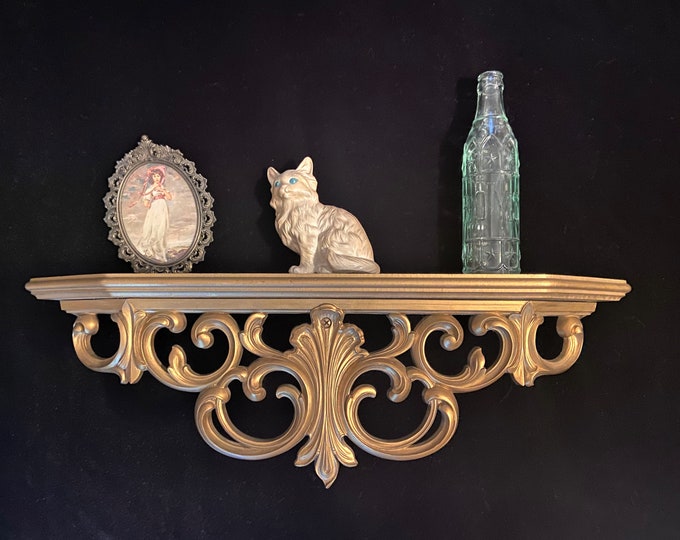Vintage Ornate Syroco Wall Shelf 1963 Etsy