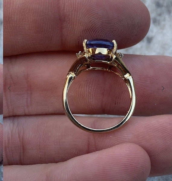 Rare Stunning 5ct Cornflower Blue Sapphire Ring. … - image 8