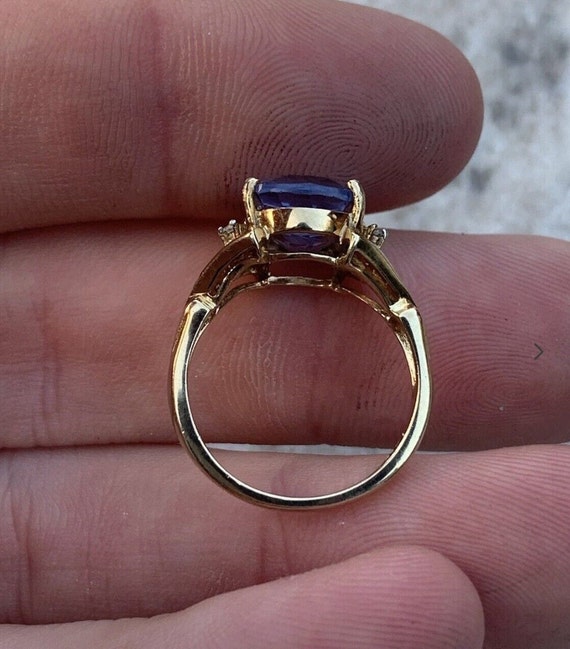 Rare Stunning 5ct Cornflower Blue Sapphire Ring. … - image 9