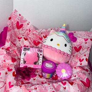DARMOWA WYSYŁKA Hello Kitty - Hellokitty - kosz rocznicowy - prezenty dla niej - kosz miłości - prezent dla córki - prezent Hello Kitty -