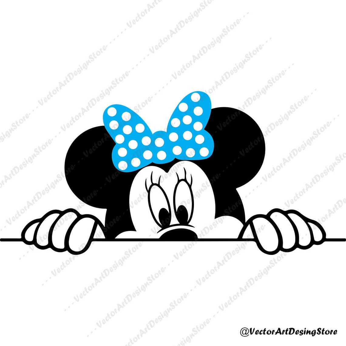 Mickey Mouse Svg Mickey mouse peeking Peeking Minnie Mouse | Etsy
